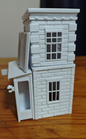 AI机器人小镇城镇建筑侧面图